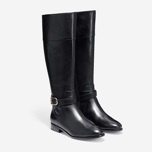 Cole Haan Black Catskills Knee-High Flat Boots 7B